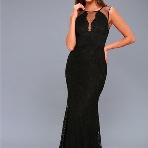Lulus Amazing Lace Black Lace Maxi Dress